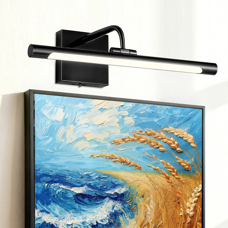 Lampe à DEL 1 lumière à intensité variable de 24 po réglable 3000K / 4000K / 5000K, H 4,33 po x l 24 po x P 8,9 po, Noir mat
