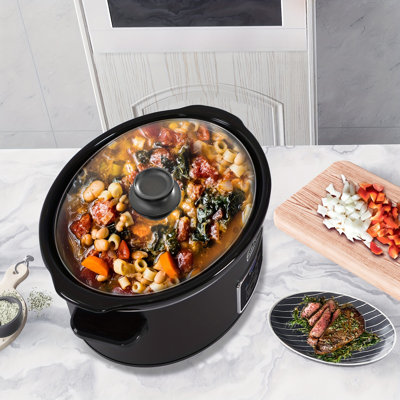 HomeCookin Programmable Slow Cooker 8QT Black