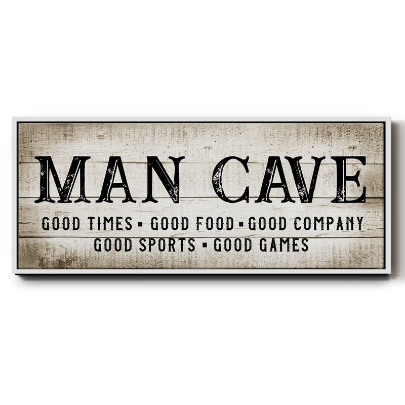 «Man Cave Good Times», toile encadrée, H 8 po x l 20 po