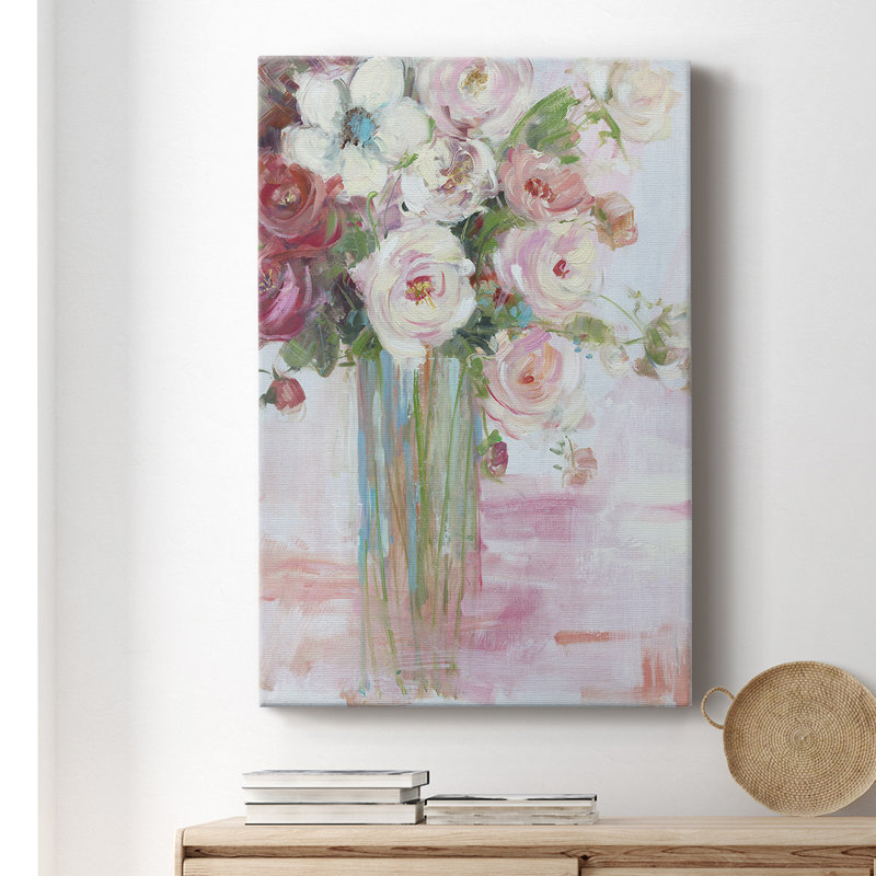 Toile tendue avec châssis Botanical Blooms, H 18 po x l 12 po x P 1,5 po