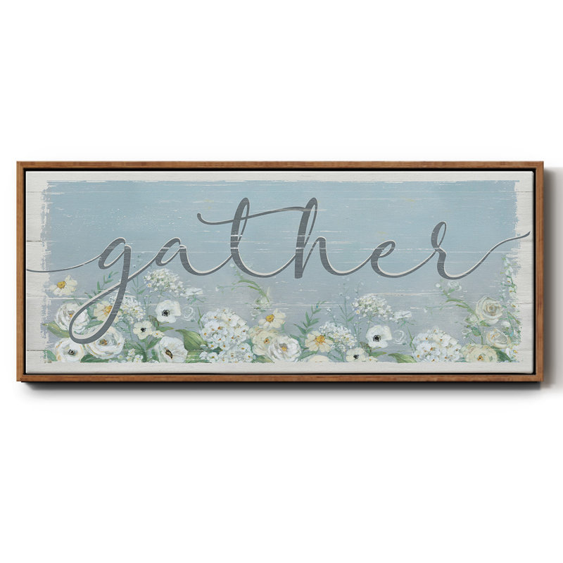 «Gather Garden», toile encadrée, H 20 po x l 50 po