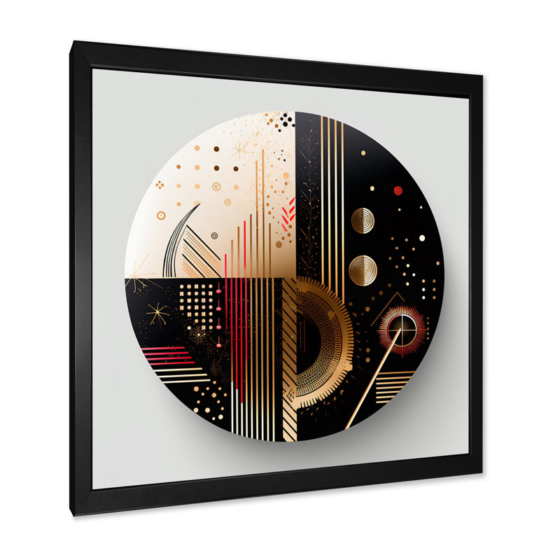 «Boho Chic Celebration», impression sur toile, H 30 po x l 30 po x P 1 po, Cadre simple noir
