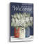 Art mural en verre acrylique 12 po x 16 po «Welcome Red, White & Blue Jar Trio» par Cindy Jacobs