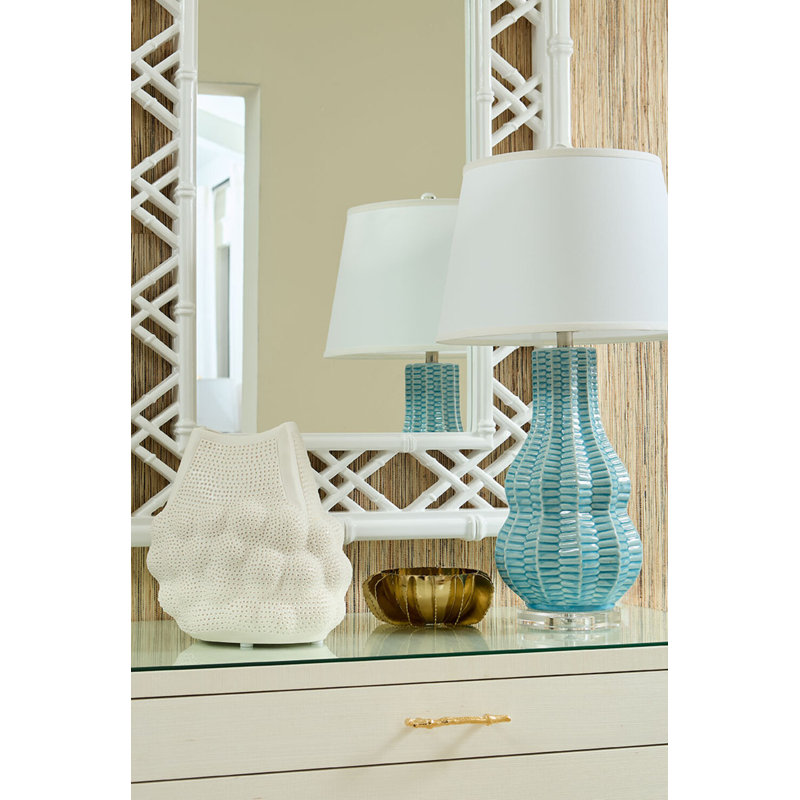 Quinn Lamp Without Shade, Waterfall Blue