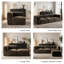 Canapé modulaire en chenille 4 pièces avec repose-pieds 4 pièces-348890731