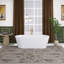 Baignoire de trempage autoportante en acrylique blanc lustré 67 po
