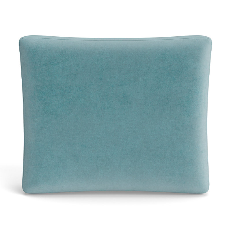Modern Velvet Box Pillow, Amalfi Blue, 25"H x 30"W