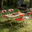 Ensemble de 2 chaises pliantes en acrylique rouge, gain d'espace et stabilité optimale pour la maison, le bureau ou les fêtes.-96534374