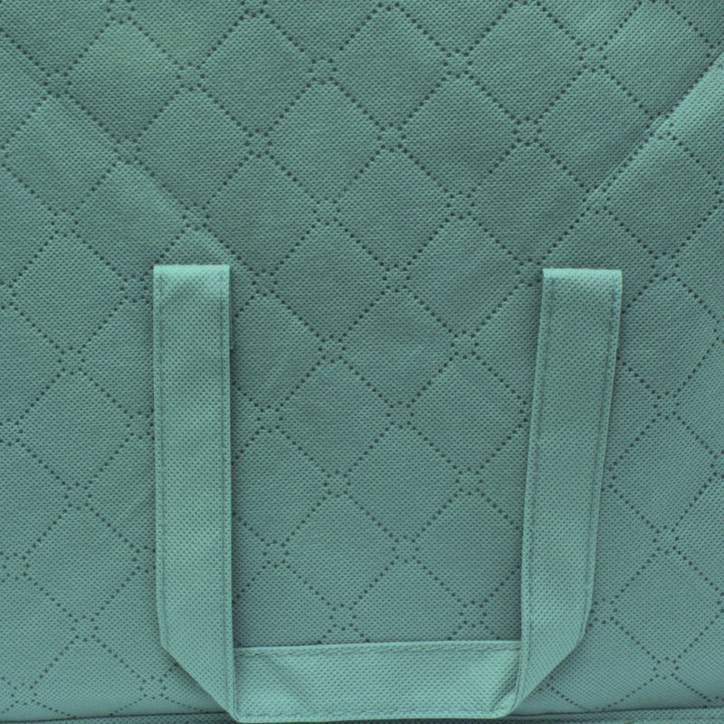 Sorbus Foldable Storage Fabric Cube Bin Bag Organizers, 3 Section, Teal