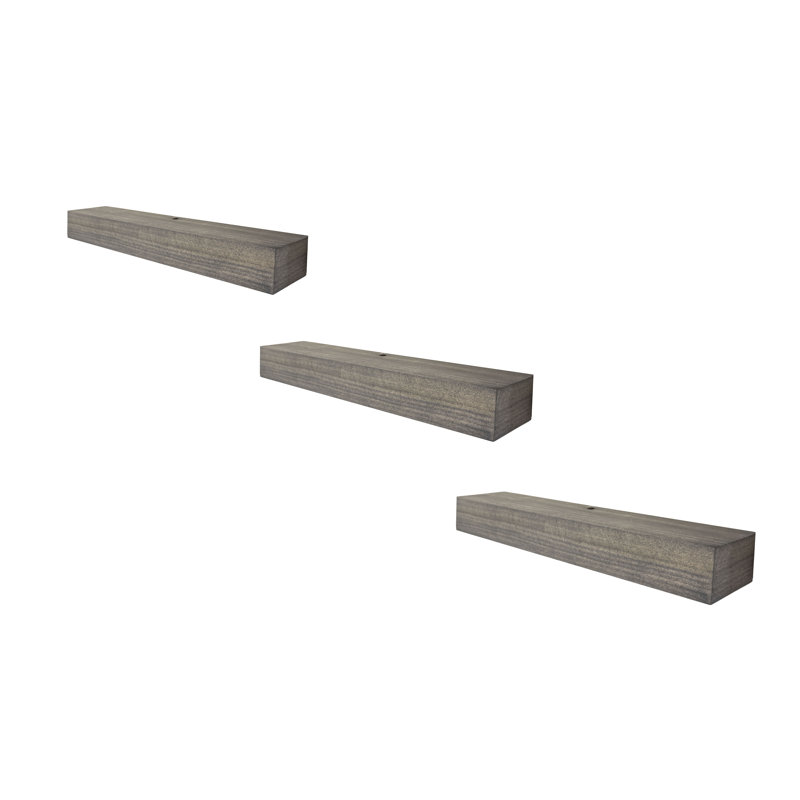 Rayne Poplar Floating Shelves, 5" H x 35" W x 4" D