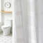 Rideau de douche à texture gaufrée à rayures, rideau de salle de bain en tissu texturé pour un décor élégant et romantique-682611849