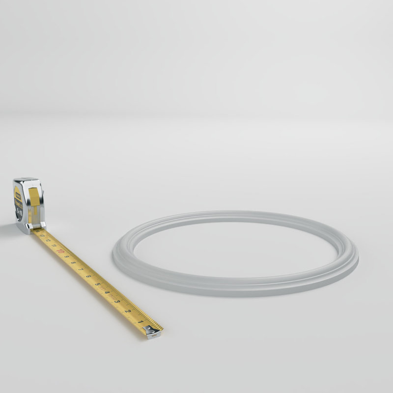 Endurathane Rajesh Ceiling Medallion, 12 3/4"OD x 5/8"P, Factory Primed