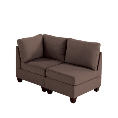 Chaises modulaires en bois 2 pièces, 2 pièces, café noir