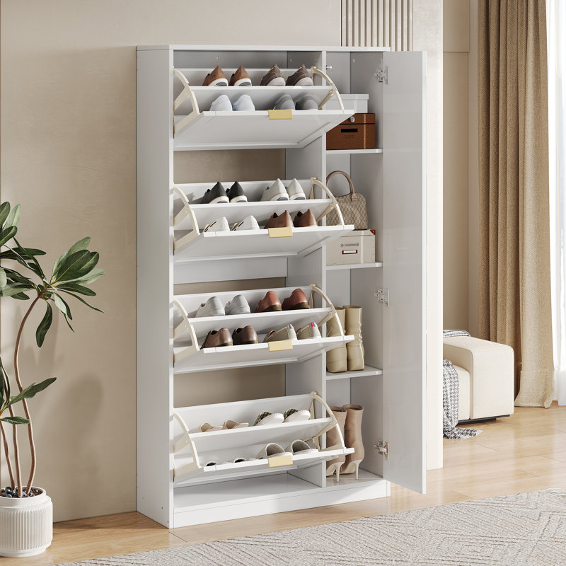 28 Pair Flip Down Shoe Storage