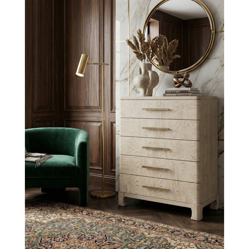 Commode de chambre à coucher 5 tiroirs Marlow, Irovy