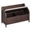 Banc de rangement multifonctionnel en bois massif de 41,9 pouces avec charnière de sécurité-1673443854