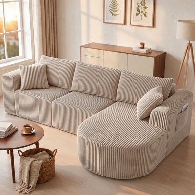 3 Seater Fabric Corner Sectional