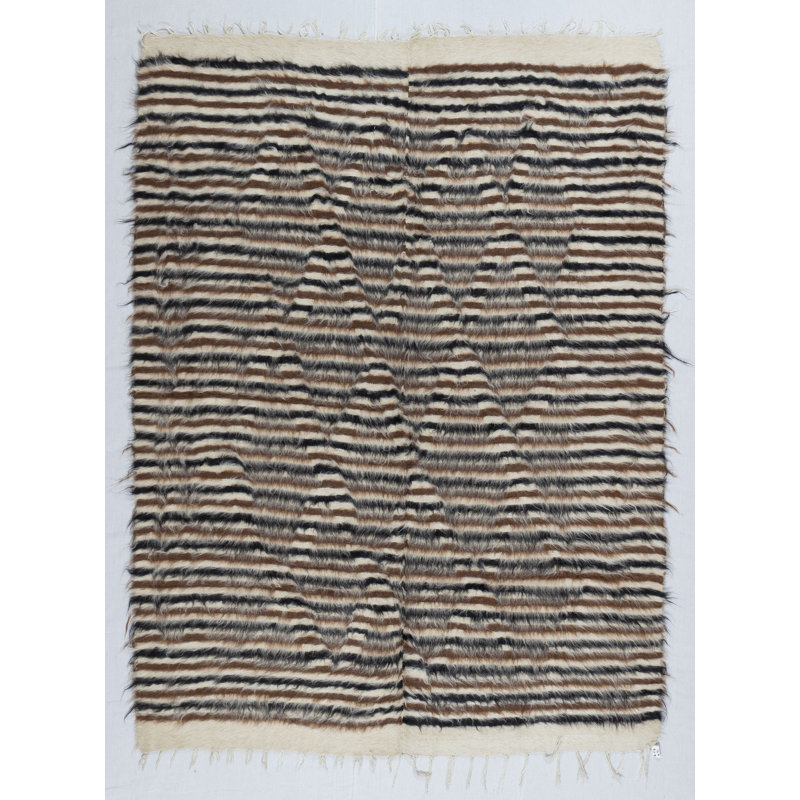 Tapis kilim en laine à tissage plat. Couverture Siirt. Nouvelle housse de lit. Décoration murale