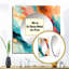 Multicolor Feather Fury - Modern Square Living Room Wall Mirror Art-100993284