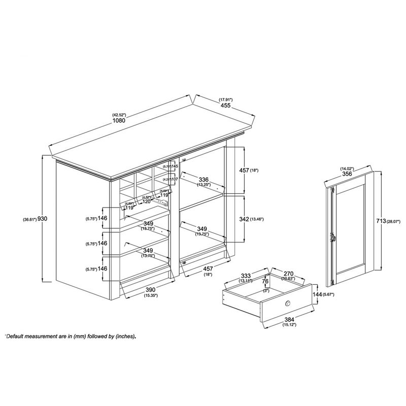 Avalynn 42.5'' Sideboard
