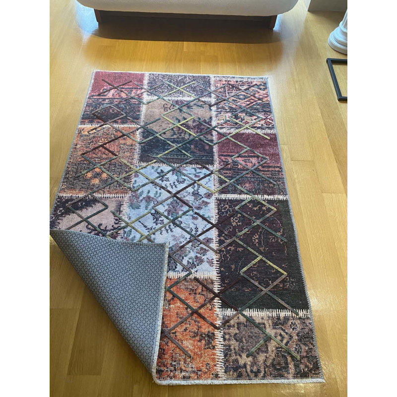 Tapis Kalkedon avec envers antidérapant, Tapis de couloir 3 pi 4 po x 8 pi 3 po