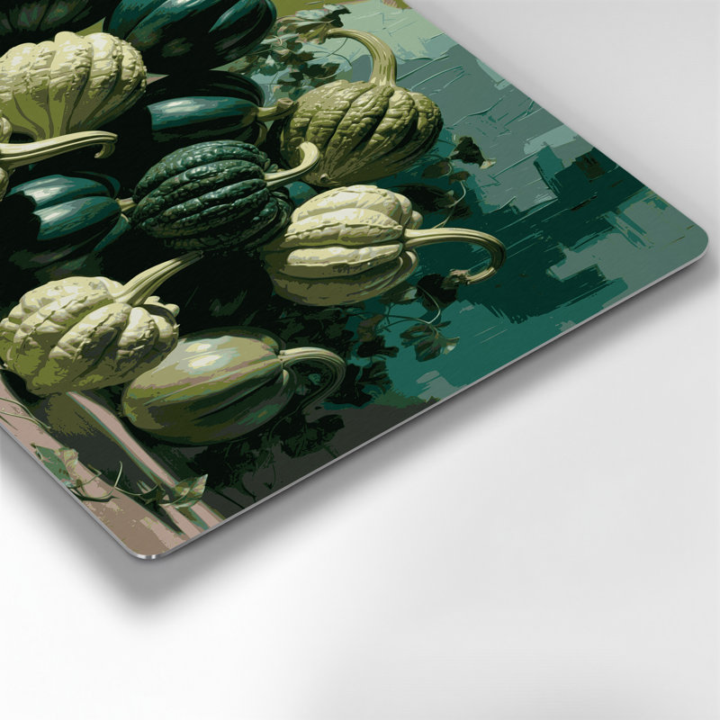 Légumes, art mural vert Chayote en métal, H 16 po x l 20 po