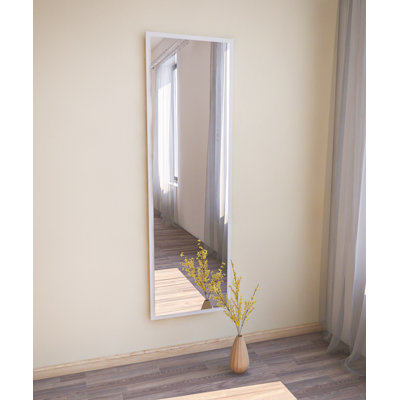 Floor Standing Mirror, 19.7 x 63.0 x 0.9 Inches, 100% MDF, Ecological Flotal-E Glass, Wall-Mountable & Free-Standing, Modern White Design | Perfect for Bedrooms, Dressing Areas & Elegant Home Decor