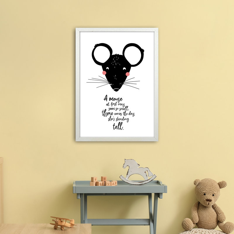 Mouse by Miniofmine - Print, Brown Framed, 63cm H x 46cm W x 3cm D