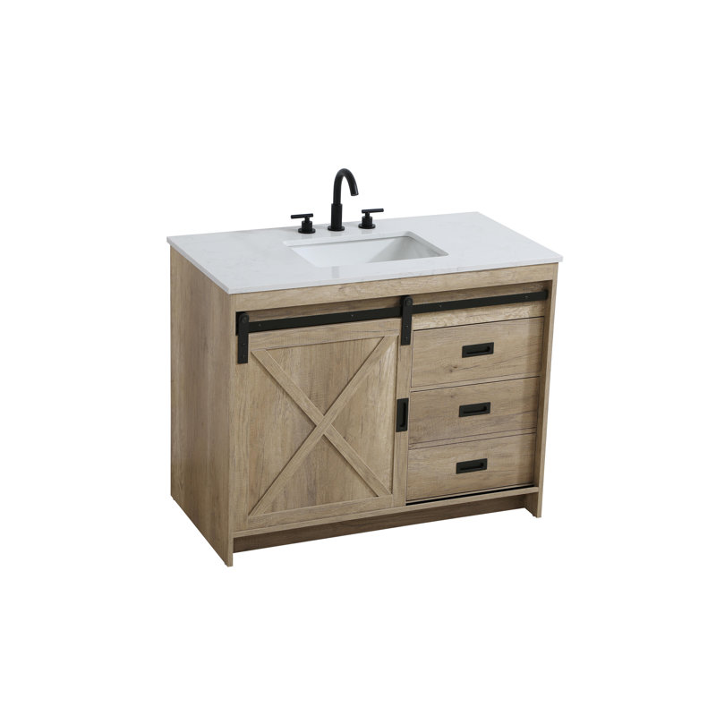 Meuble-lavabo simple 42 po Boden, Chêne naturel