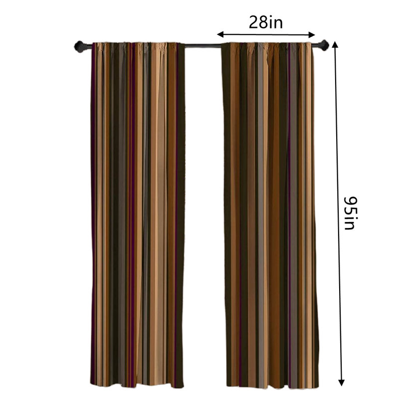 Anglet Semi Sheer Curtain Panel Pair, 28" W x 95" L