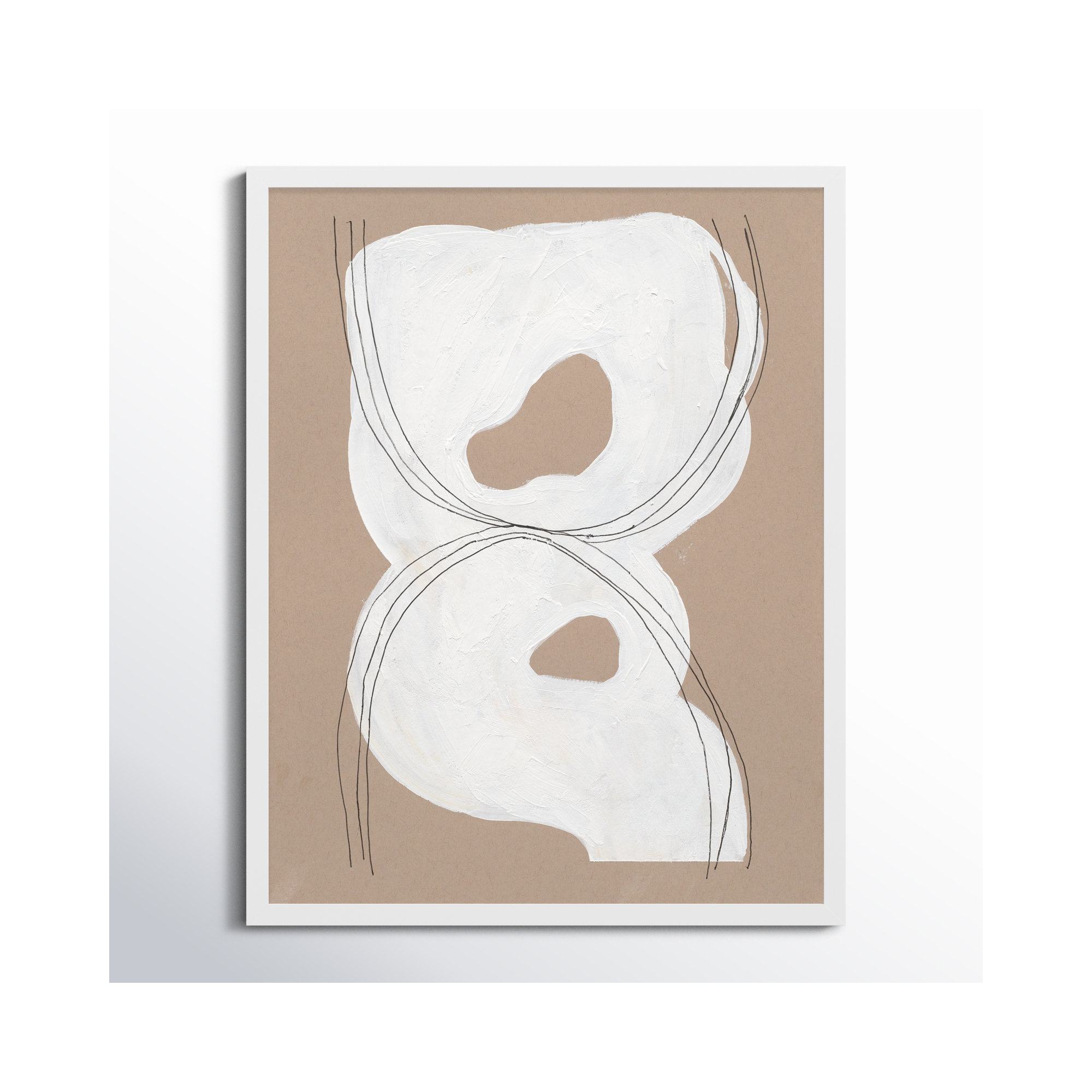 Free Form 1 by Andrea Stokes, White, 38" H x 30" W x 1.25" D