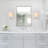 Modern Fluted Glass Wall Sconce Satin Nickel Finish, 12.6 Inch Cylinder Ribbed Glass Shade Up Down Wall Light Fixture For Bathroom Vanity Living Room Bedroom, E26 Base UL Listed (Bulb Not Included)