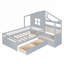 Lit maison avec canapé et rangement, conception ludique pour les chambres, solution confortable et peu encombrante-1186165324