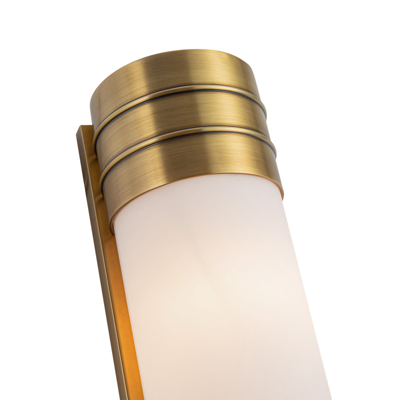 Willard 2 - Light Vanity Light, Vintage Brass, Matte Opal