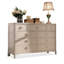 Armoire d'appoint en bois massif gris clair
