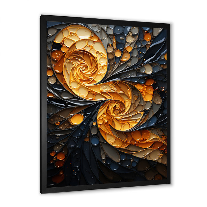 «Falisa Spiral Tangle», reproduction d'art sur toile, Noir, H 20 po x l 12 po x P 1 po