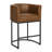 26" Counter Height Bar Stools, Faux Leather Barrel Counter Chairs -1695636040