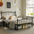 Queen Bed Frame With Headboard And Footboard Metal-1103081336