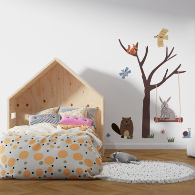Autocollant mural animaux des bois sauvages