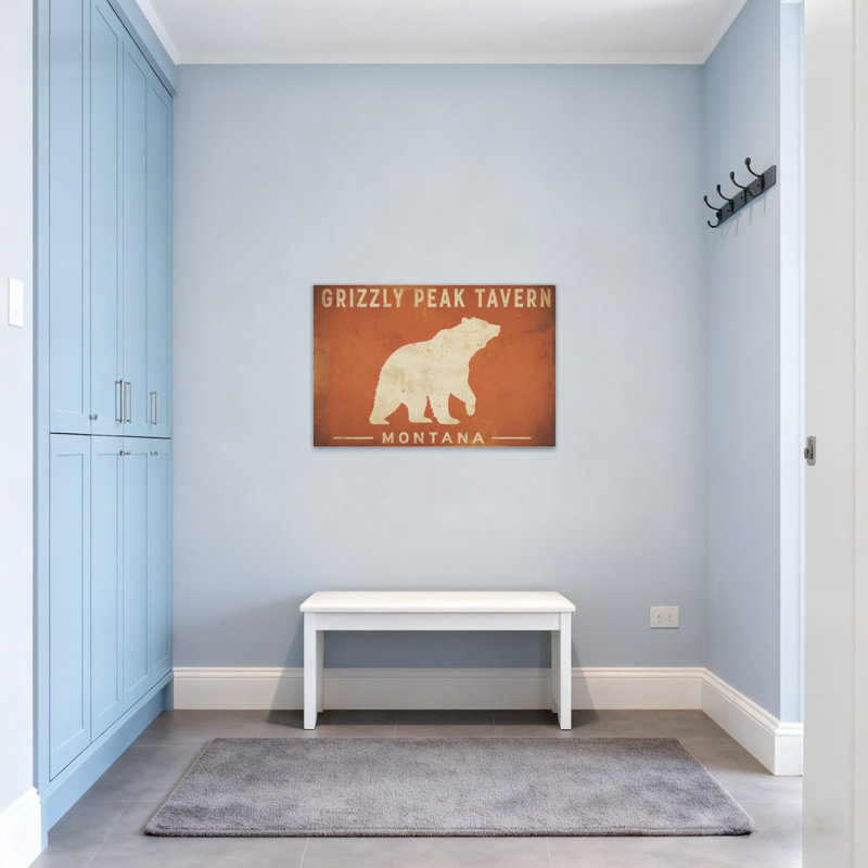 Animaux, grizzly, silhouette, signe rustique, H 28 po x l 40 po