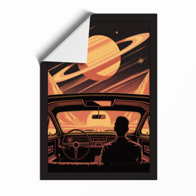 Cosmic Drive Retro - Framed Print