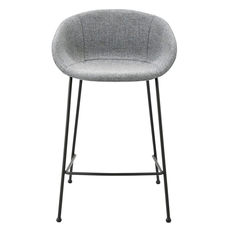 Ardea Counter & Bar Stool, Counter Stool (25.6" Seat Height), Gray Blue Faux Leather
