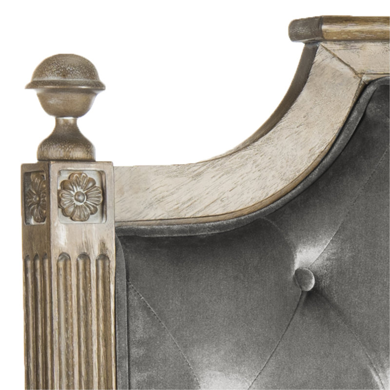 Fleur Upholstered Headboard, Twin, Gray