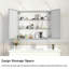 Armoire à pharmacie 32 po x 28 po avec miroir pour salle de bain, miroir de salle de bain mural avec rangement, tablettes réglables, cadre en aluminium, fixation en surface argent