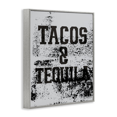  Tacos et téquila avec éclaboussures, art de la giclée encadrée par Jessica Weifle