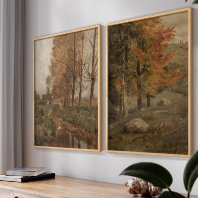 «Vintage Landscape XXVII», 2 pièces sur papier