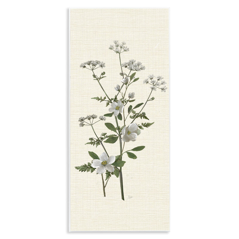 Plaque murale en herbe avec bourgeons floraux en herbe, design par Nan