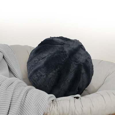 Faux Fur Reversible Throw Pillow