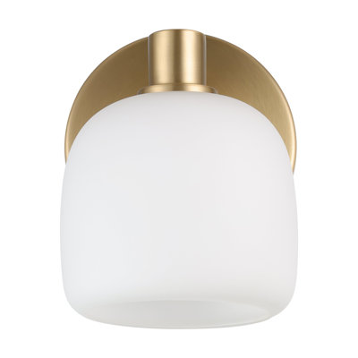 Craigsville 5-inch 1-light Champagne Gold Vanity Light with Etched Opal Glass Shade