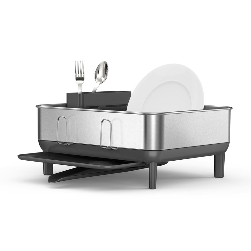 Simplehuman Compact Steel Frame Dishrack, Grey